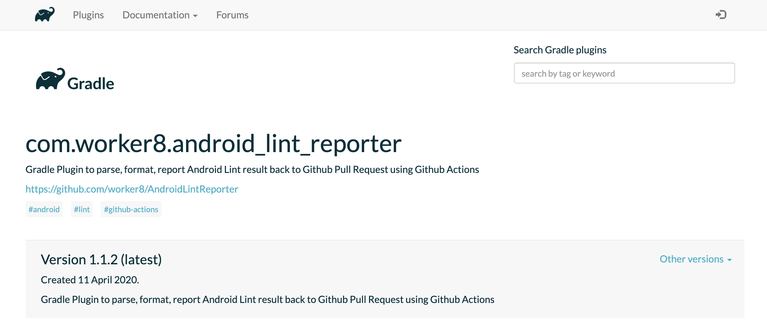 Android Lint Reporter at Gradle Plugin Portal